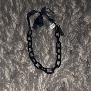 J.Crew Navy Blue Chain Link Necklace